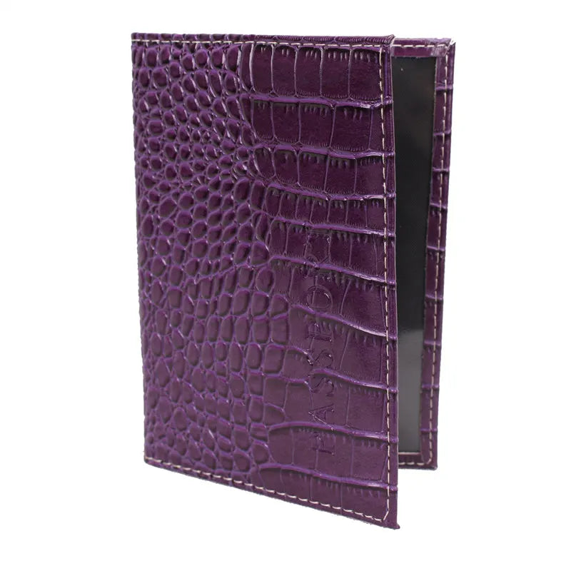 Swdvogan Crocodile Pattern Passport Holder Women's Cover