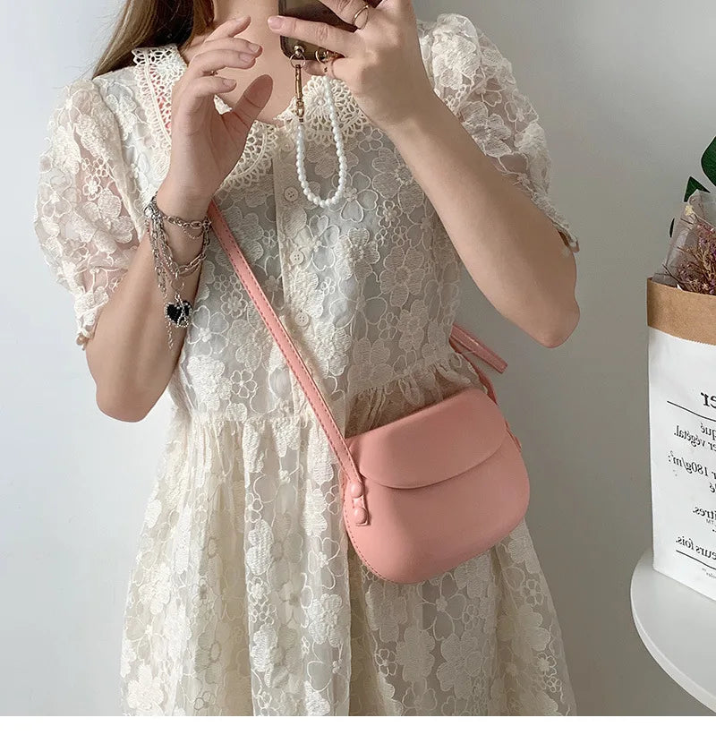 Sweet Candy Women's Shoulder Saddle Bag PU Leather Ladies Messenger Bags