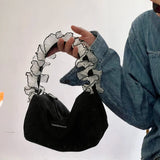 Sweet Lace Clutch Purse Canvas Handbags Cosmetic Bag