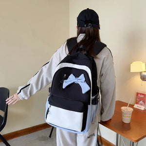 Cute Waterproof School Backpack for Teen Girls Large Capacity Macaron Travel Bag