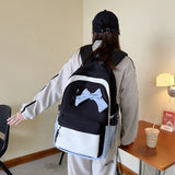 Cute Waterproof School Backpack for Teen Girls Large Capacity Macaron Travel Bag