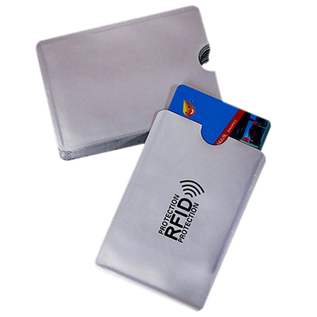 10pcs Aluminum Foil Anti Degaussing Card Cover RFID Shielding Bag