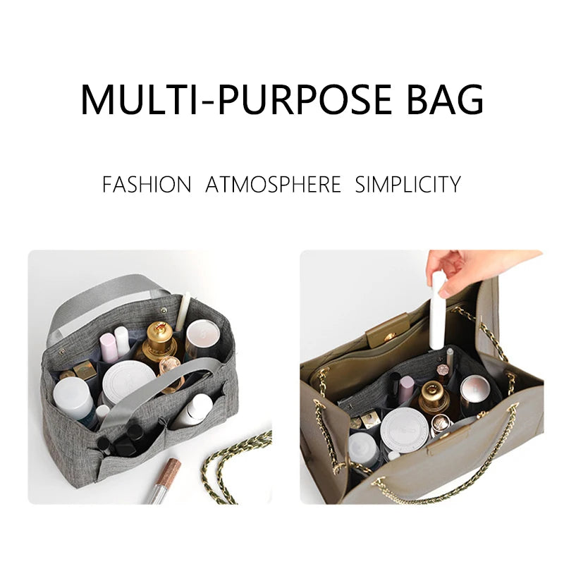 Travel Organizer Insert Bag Cosmetic Makeup Bag Toiletry Insert Storage