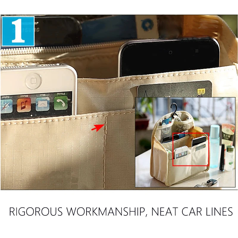 Make-up Wash Organizer Bag Waterproof Oxford Cloth Backpack Insert lining