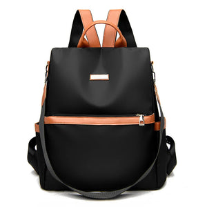 Anti-theft Backpack Woman Oxford Contrast Female Shoulder Bags