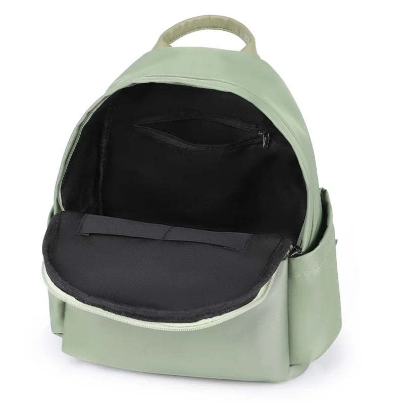 Casual Green Oxford Backpack for Women