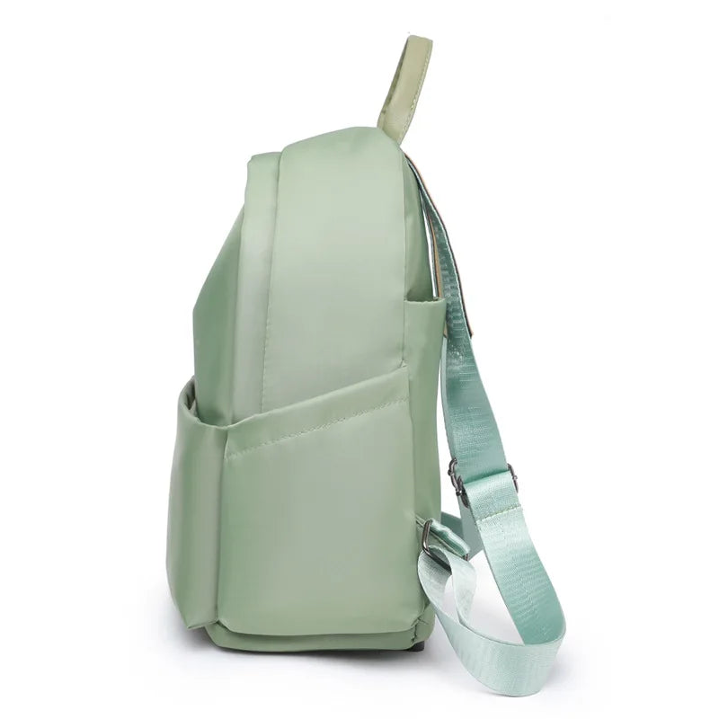 Casual Green Oxford Backpack for Women