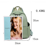 Casual Green Oxford Backpack for Women