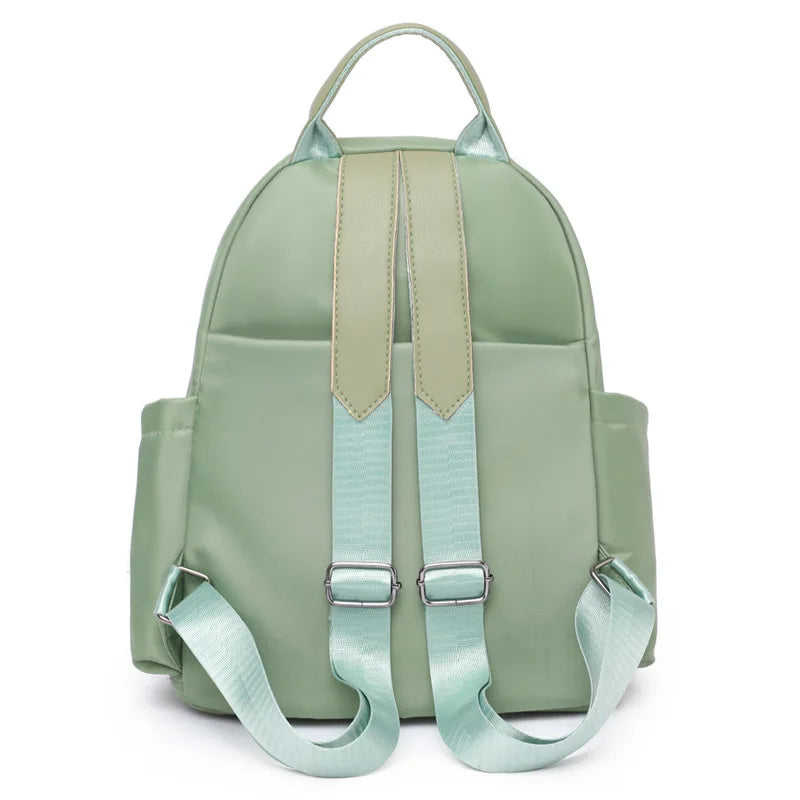 Casual Green Oxford Backpack for Women
