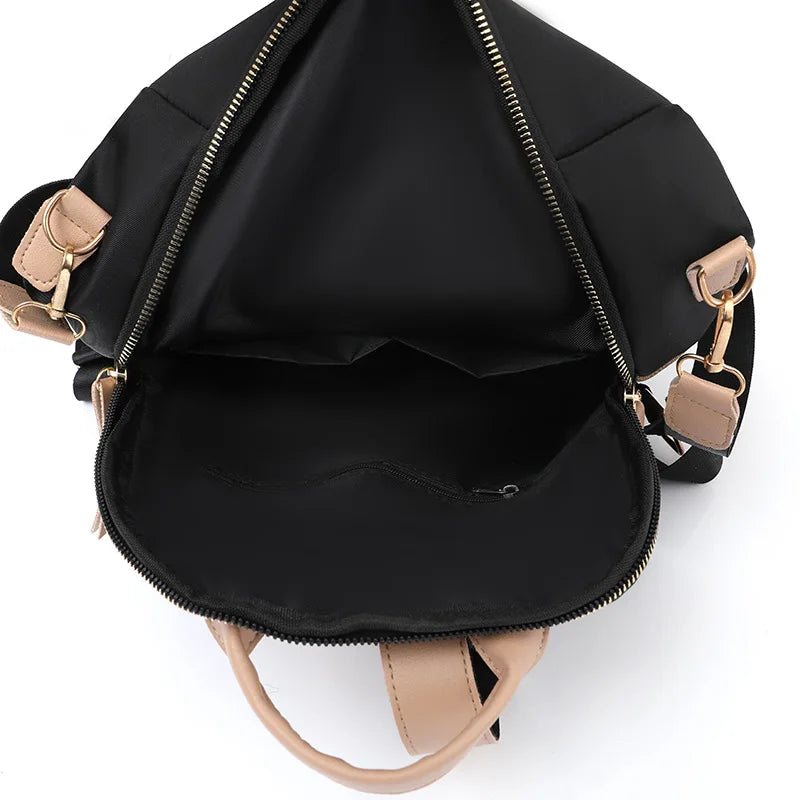 Casual Women Backpack Oxford Solid Backpack for Girls Lightness Japanese Anti-th