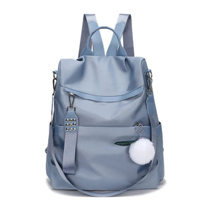 Waterproof Oxford Woman Backpack Rivet Zipper School Bags
