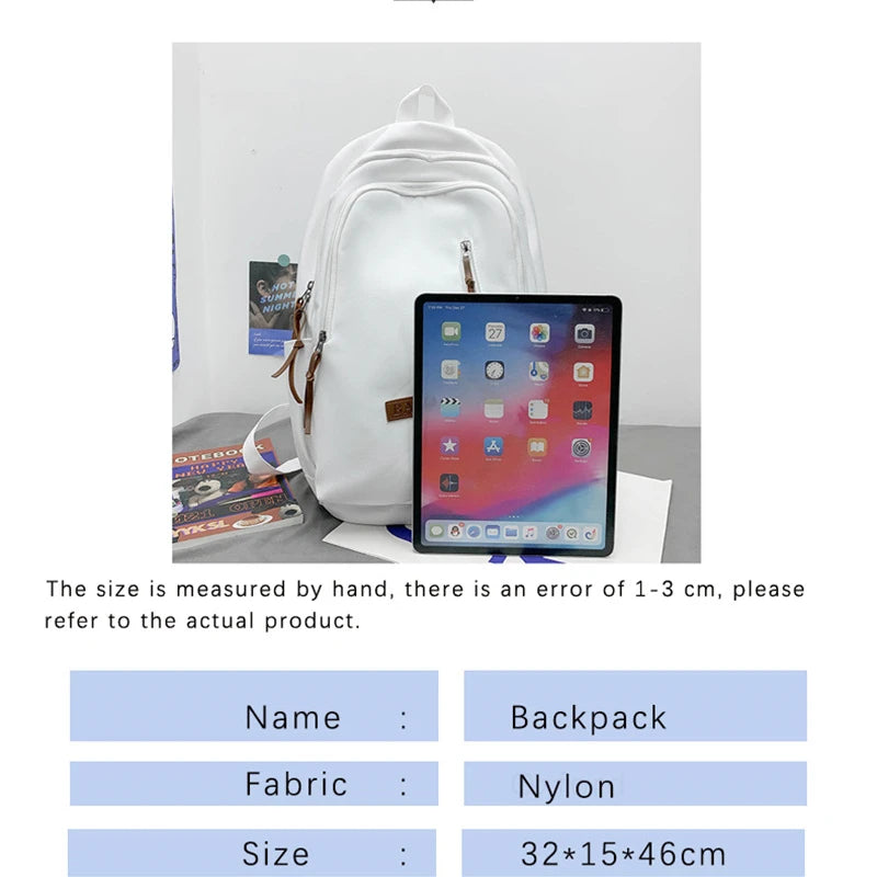 Nylon Schoolbags Large Capacity Unisex Backpacks