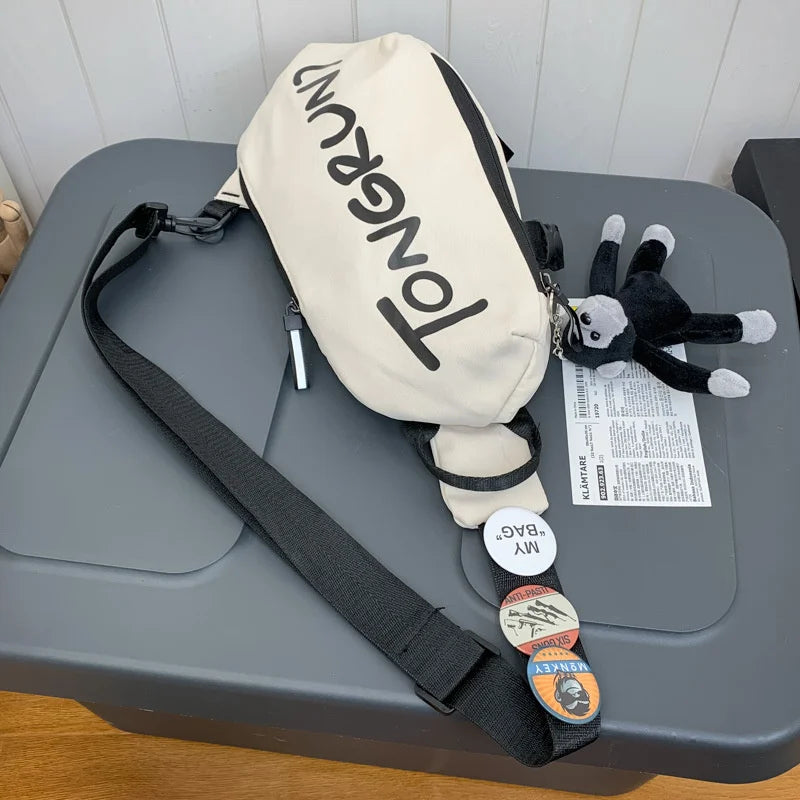 Waterproof Nylon Shoulder Bag Crossbody Travel Chest Bag