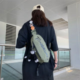 Waterproof Nylon Shoulder Bag Crossbody Travel Chest Bag