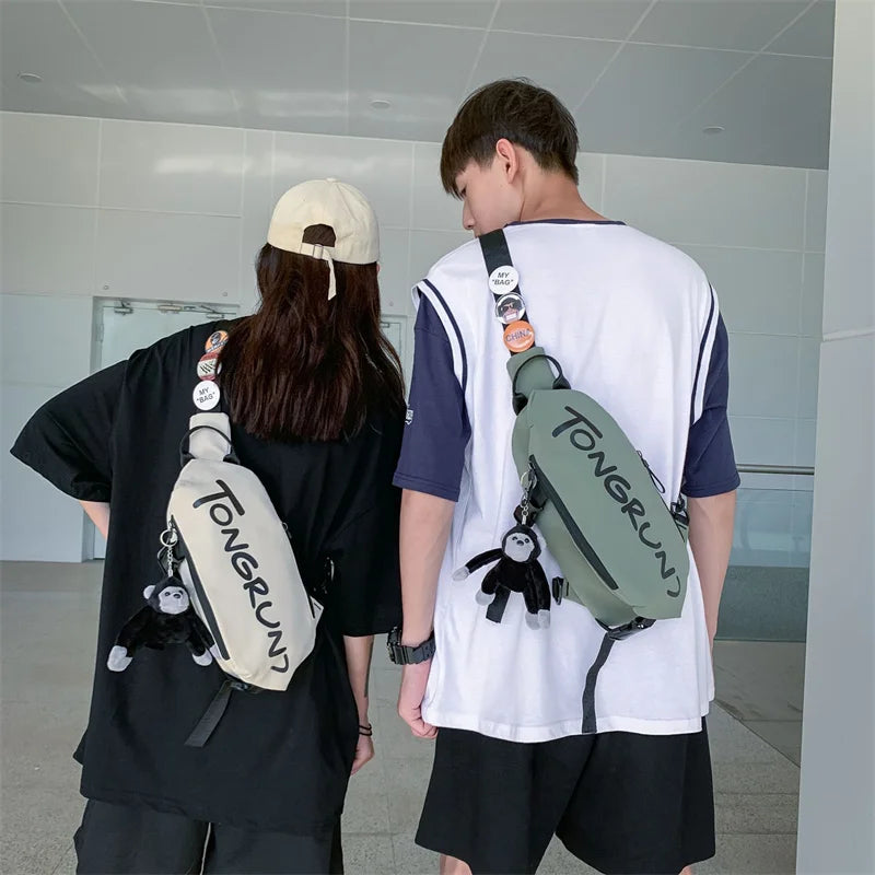 Waterproof Nylon Shoulder Bag Crossbody Travel Chest Bag