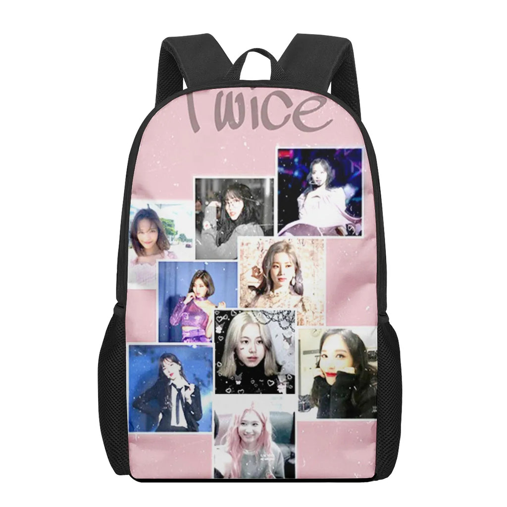 TWICE Children School Bag for Toddler Printing Kid's Backpack Schoolbag