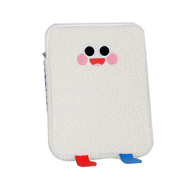 Cartoon Plush Tablet Protect Pouch Bag Case Sleeve Laptop Cover Pocket