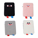 Cartoon Plush Tablet Protect Pouch Bag Case Sleeve Laptop Cover Pocket
