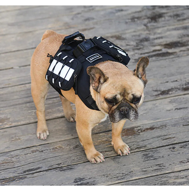 Reflective Adjustable Dog Backpack Harness for Small Dogs