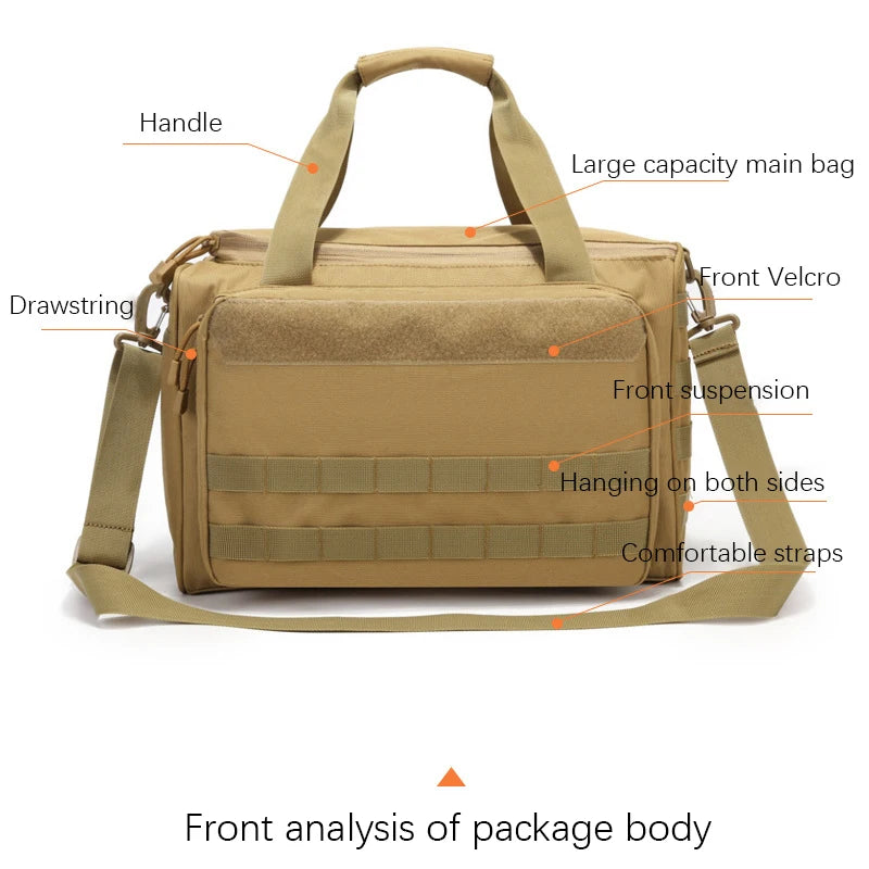 Tactical Training Bag Molle System 600D Waterproof Gun Shooting Range