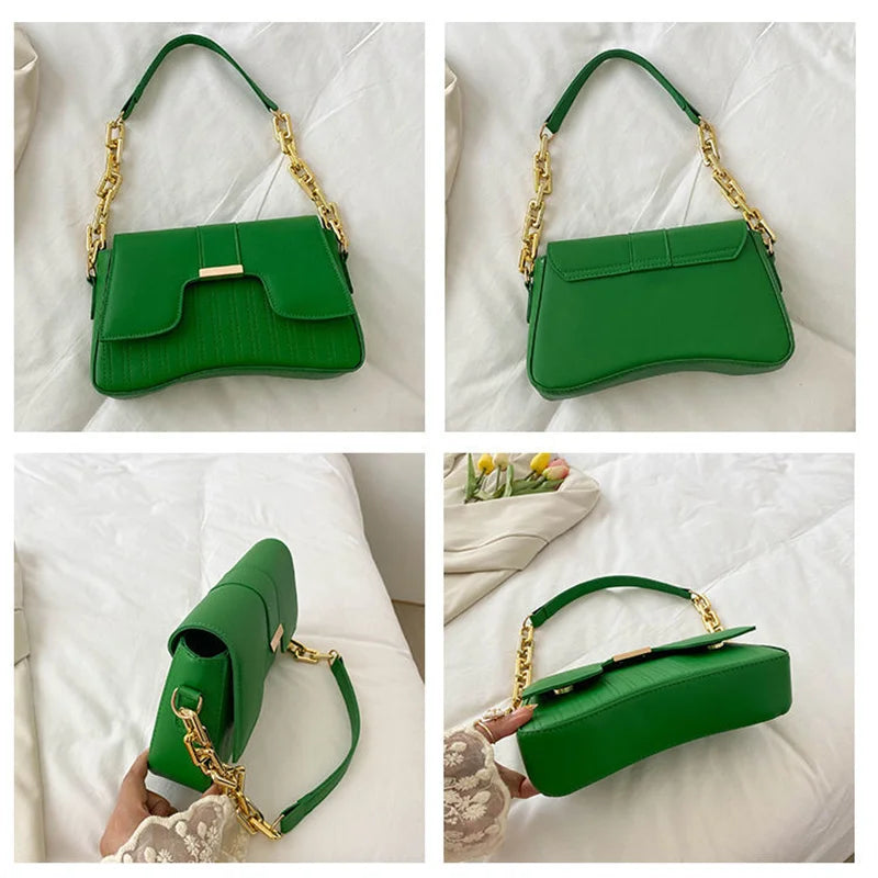 Texture Women Shoulder Bag Solid Pu Leather Handbags And Purses