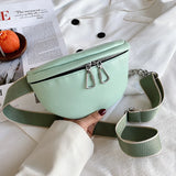 Semicircle Saddle Crossbody Bag PU Leather Shoulder Handbags