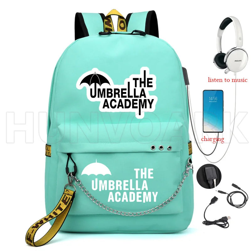 Umbrella Academy School Bag Boys Girls Backpack Orthopedic Junior Capacity