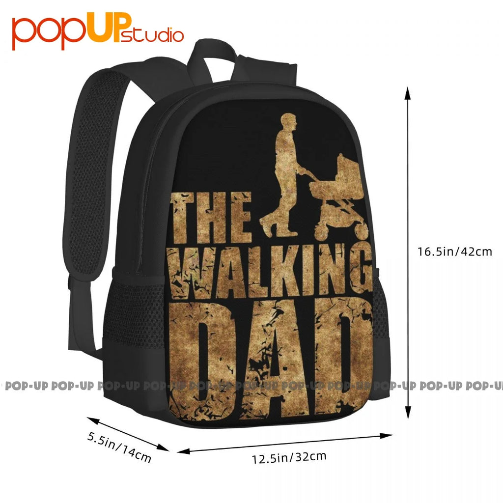 The Walking Dad Parody Papa Kinderwagen Vatertag Backpack