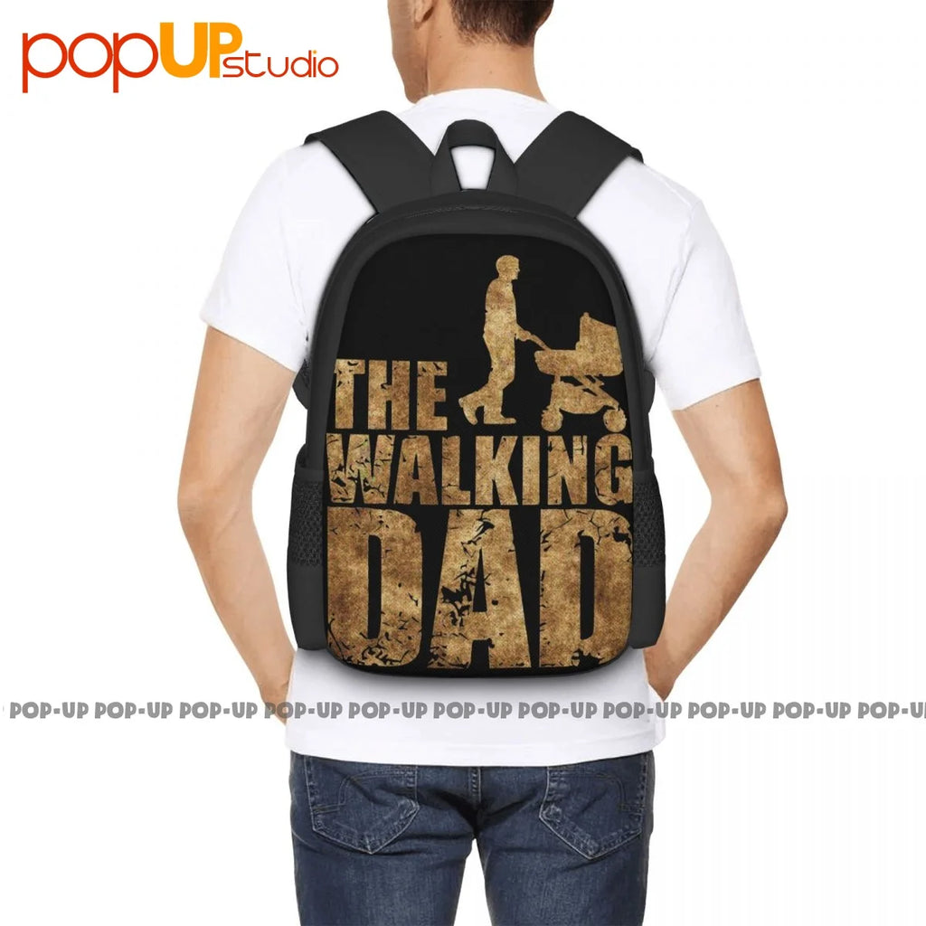The Walking Dad Parody Papa Kinderwagen Vatertag Backpack
