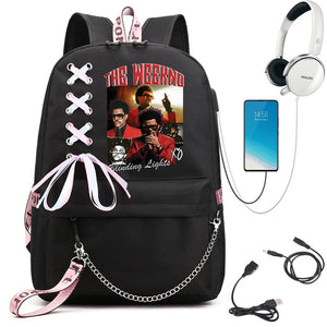 The Weeknd Teenager Backpacks Hot Vintage Schoolbags Girls Boys Harajuku