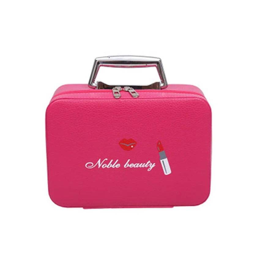 Makeup Box Portable Handbags Printed Cat Small Square Bag