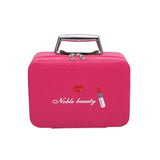 Makeup Box Portable Handbags Printed Cat Small Square Bag