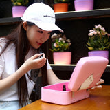 Makeup Box Portable Handbags Printed Cat Small Square Bag