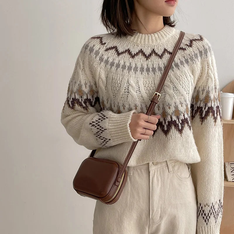 Retro Crossbody Shoulder Bag Mini Square Handbag