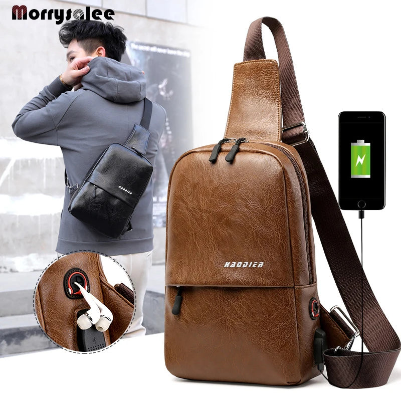 Men's Chest Pack Sports Bag Shoulder Bag Messenger Bag Large Capacity Backpack