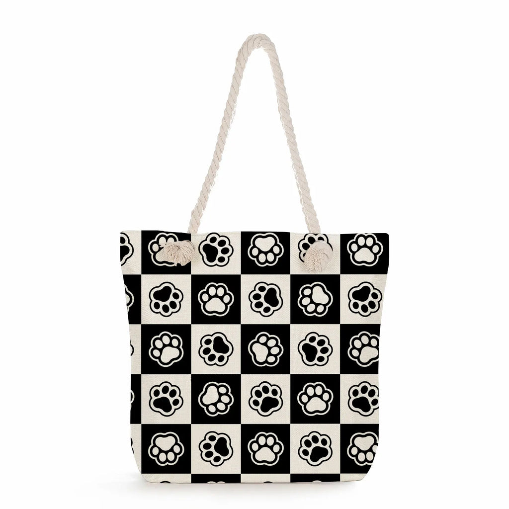 Casual Dog Paw Printed Traveling Shoulder Bag