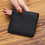 Soft Leather Women Wallets Natural Cowhide Female Short Purse