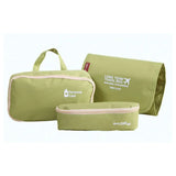 3-Piece Hanging Cosmetic Bag Travel Makeup Organizer