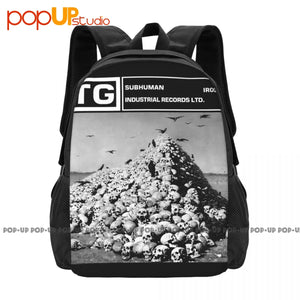 Throbbing Gristle Subhuman Merzbow Coil Industrial Skinny Puppy Backpack