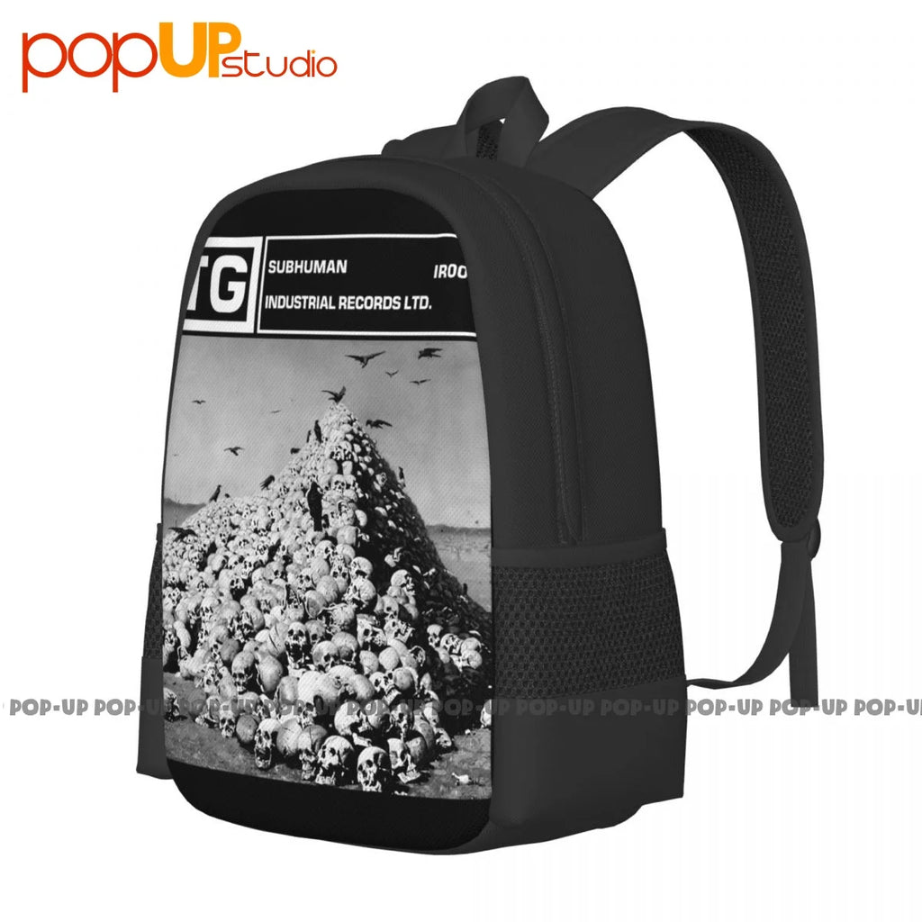 Throbbing Gristle Subhuman Merzbow Coil Industrial Skinny Puppy Backpack