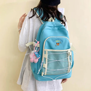 Tide Women's Harajuku Backpack Purse Waterproof School Bag