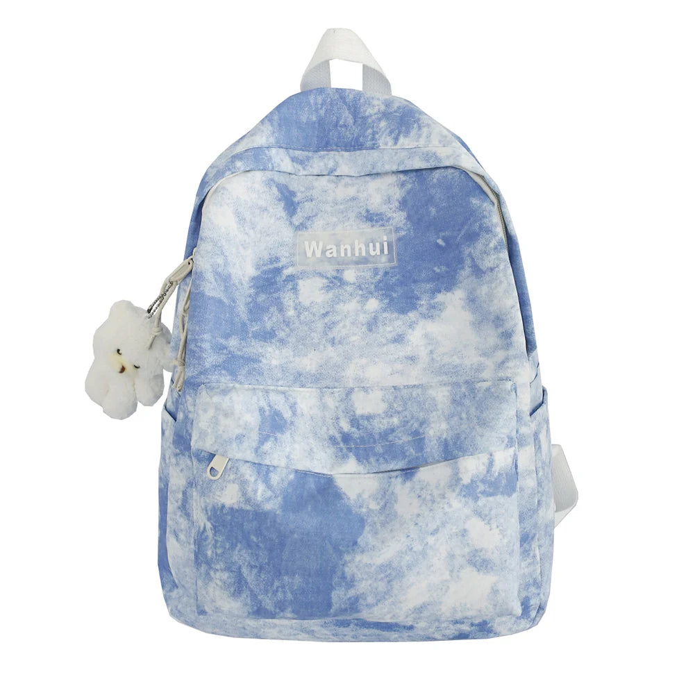 Tie Dye School Backpacks Large Capacity Gradient College Backpacks