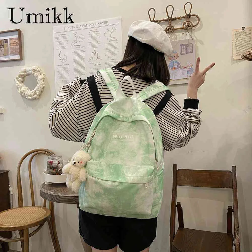 Tie Dye School Backpacks Large Capacity Gradient College Backpacks