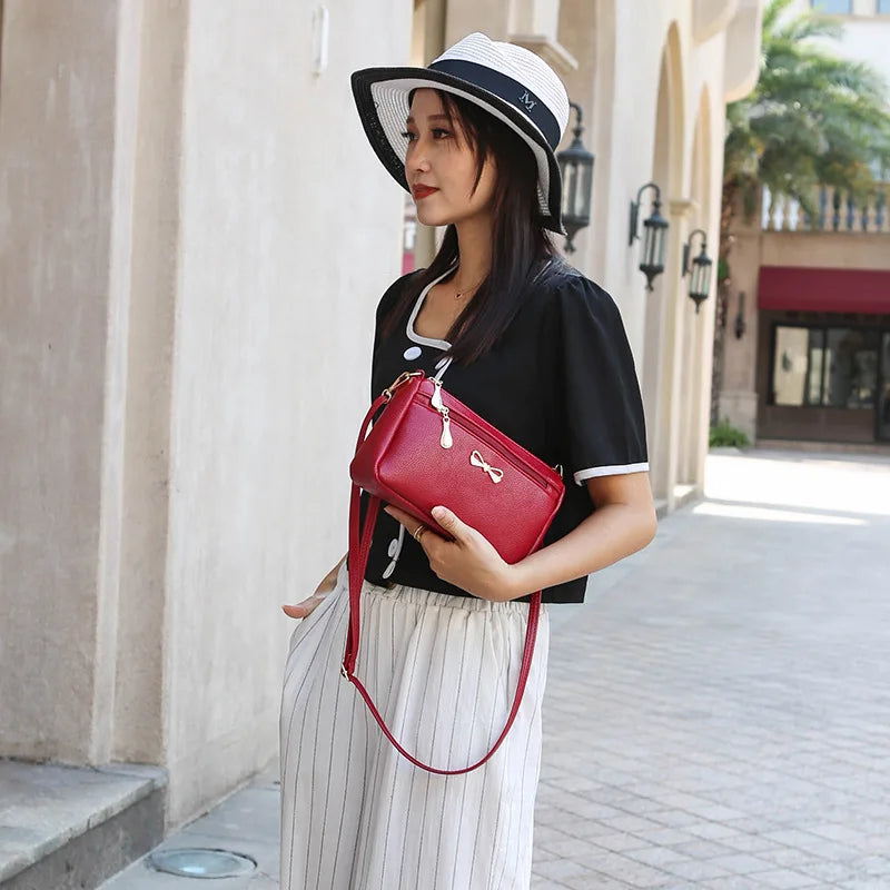 Tilorraine Women Crossbody Bag Large Capacity Shoulder Casual Middle-Aged Ladies