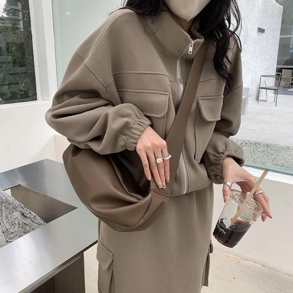 Tilorraine Crossbody Bag Women Retro Shoulder Bag PU Leather