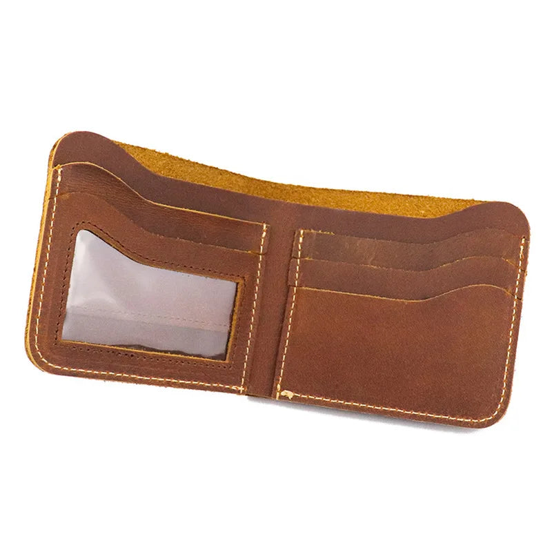 Top Leather Men's Wallet Retro Wallet for Men Durable Real Leather