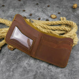 Top Leather Men's Wallet Retro Wallet for Men Durable Real Leather