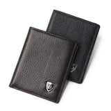 Cowhide Leather Wallets for Men Short Wallet Portefeuille Homme