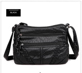 Brown Crossbody Bag Ladies Women Shoulder Bag PU Large Capacity