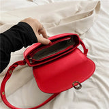 Toptrends Saddle Small Crossbody Bags For Women PU Leather Shoulder Bag